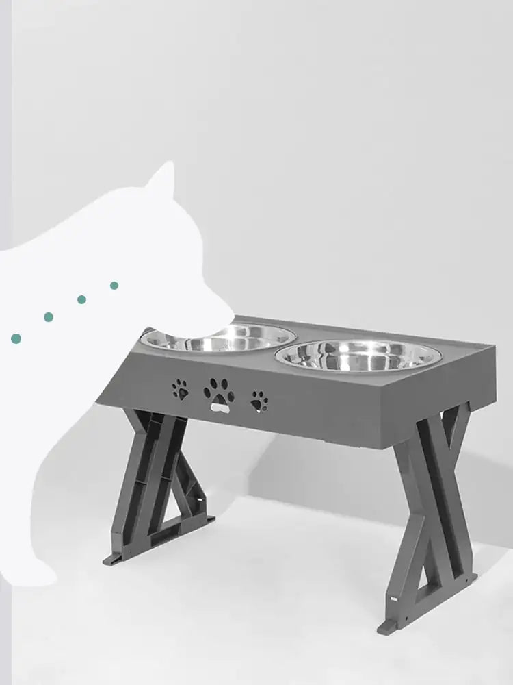 Stainless Steel Double Bowl for Slow Feeding